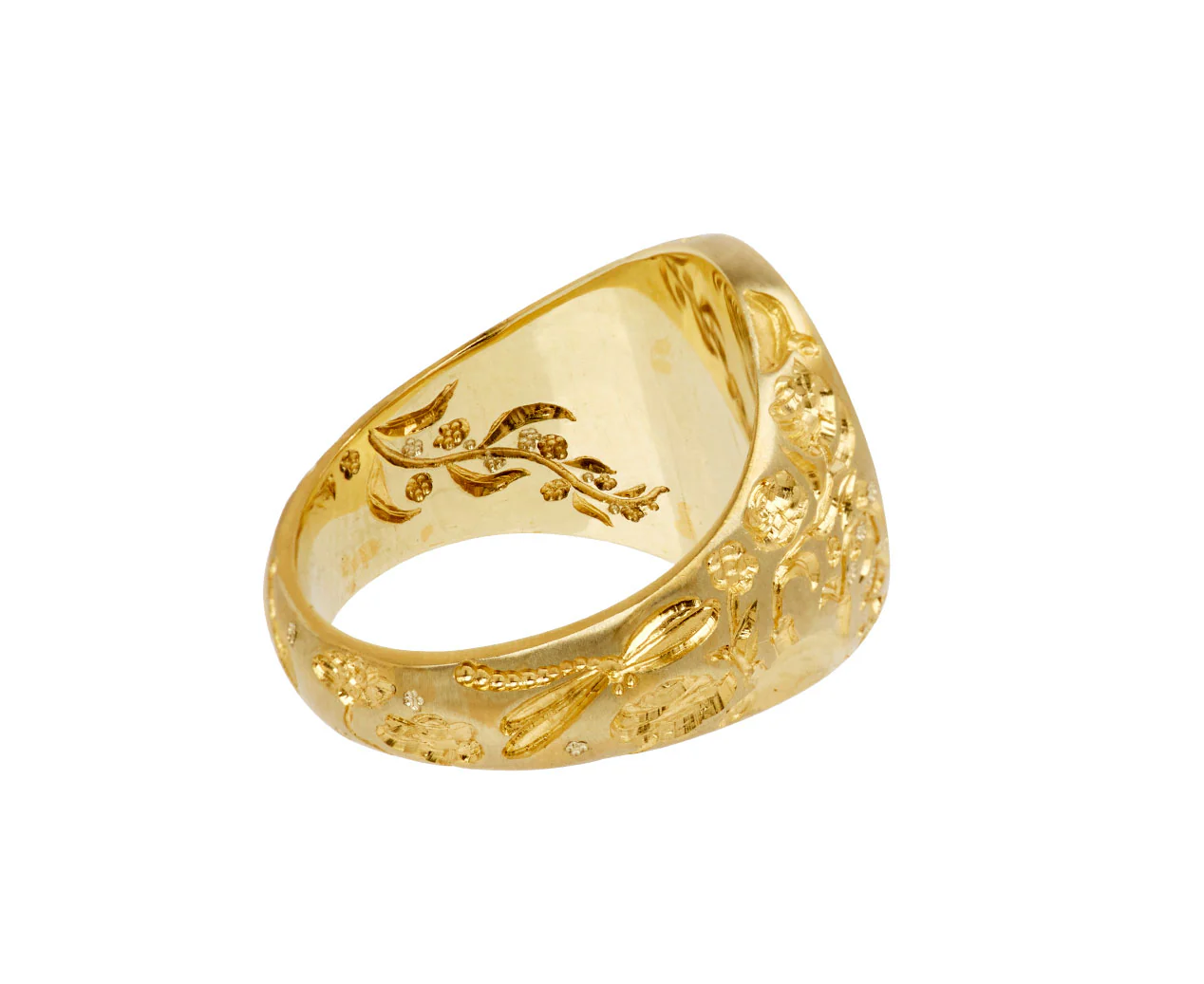 All Gold Heart Signet Ring - TWISTonline